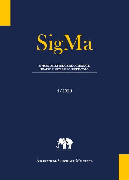 Copertina del fascicolo n. 4 (2020) di «SigMa. Rivista di Letterature comparate, Teatro e Arti dello spettacolo»