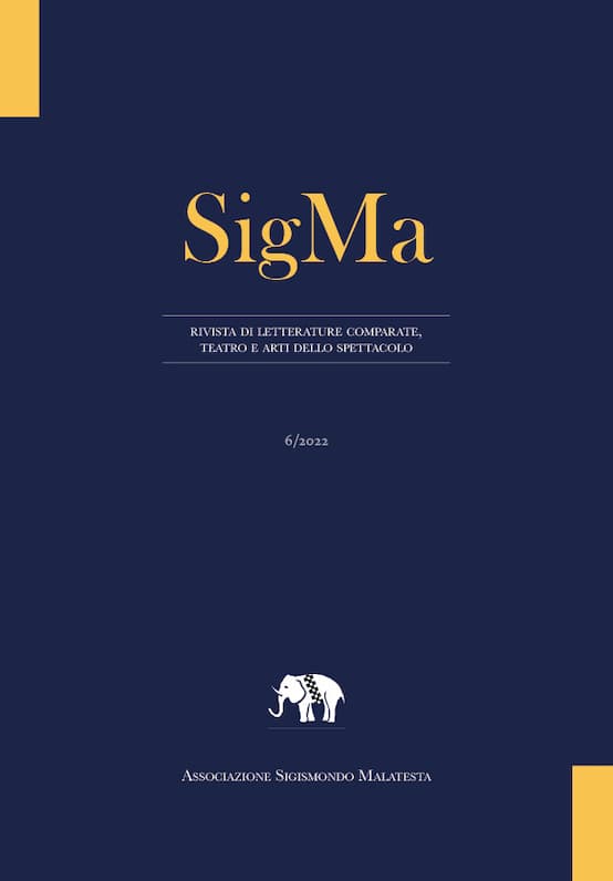 Copertina del fascicolo n. 6 (2022) di «SigMa. Rivista di Letterature comparate, Teatro e Arti dello spettacolo»